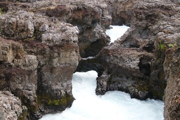 Beautiful Hraunfossar & Barnafoss Waterfalls – Iceland