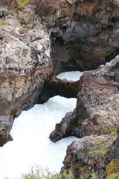 Beautiful Hraunfossar & Barnafoss Waterfalls &ndash; Iceland