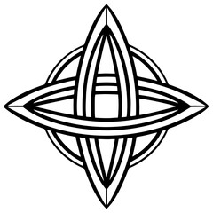 Futuristic Line Art Vector (SVG) with Transparent Background