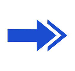 blue arrow icon vector illustration on white background	
