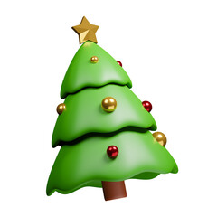 Christmas tree on white background