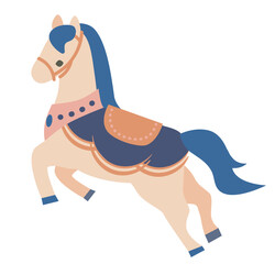 シンプルで可愛い馬のイラスト素材