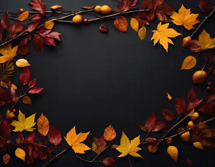 Autumn leaves on the tree