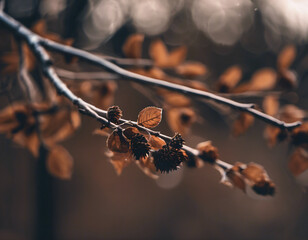 Autumn leaves on the tree