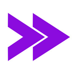 vector purple arrow head icon on white background	