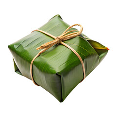 Traditional Venezuelan Hallaca Wrapped in Banana Leaves and Tied with String a Festive Christmas Dish on transparent background