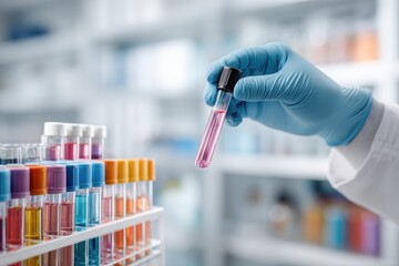 Medical Laboratory Technician Analyzing Blood Sample.