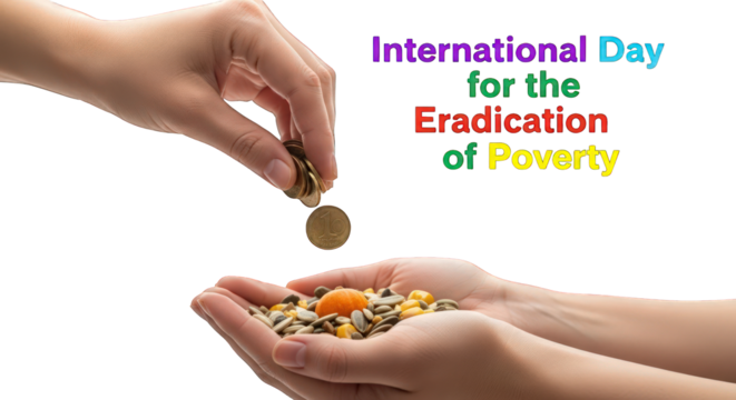 Compassion and generosity design for International Day of Eradication of Poverty