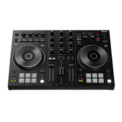 Obraz premium Professional DJ controller with dual jog wheels and mix controls for music mixing and beat creation