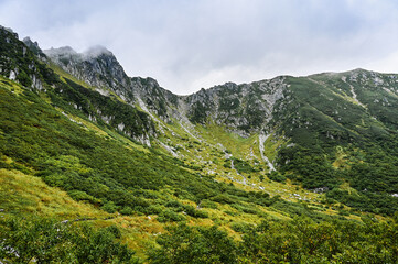 Obraz premium 日本長野県中央アルプスの千畳敷カールと木曽駒ヶ岳
