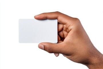 Showcasing a Blank Credit Card: Business Presentation Concept on a Clean White Background