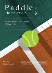 Poster Flat design padel championship template