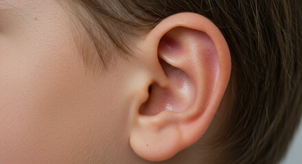 Close-Up of Child’s Ear – Human Anatomy Detail 