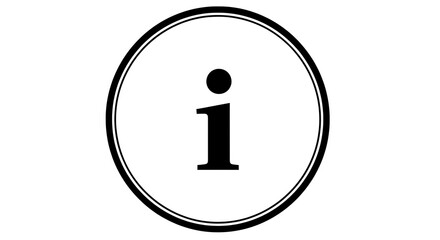 Information symbol circular design isolated