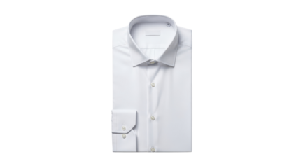 Folded white formal dress shirt isolated PNG with Transparent Background