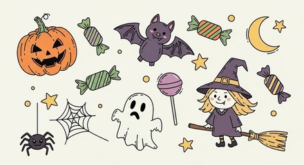 Halloween cartoon illustration