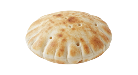 Pita bread fresh baked and ready to eat isolated PNG with Transparent Background