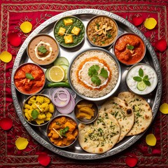 Indian Thali A Delicious and Colorful Vegetarian Feast
