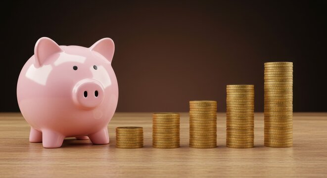 Piggy Bank and Growing Savings