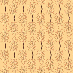 Print autumn_leaves_line_art_pattern_background