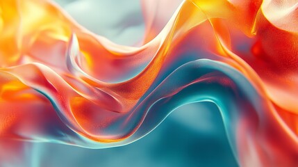 3D Rendering of Swirling Multi-Colored Liquid Paints