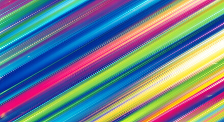 Obraz premium Vibrant Abstract - A Dynamic Display of Colorful Diagonal Lines.
