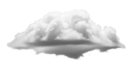Fluffy white cloud formation in the sky isolated PNG with Transparent Background