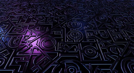 Geometric patterns intricate texture with a futuristic design touch