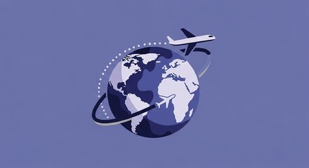 Fototapeta premium Global travel graphic design illustration