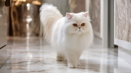 Ragdoll cat with blue eyes on a white background