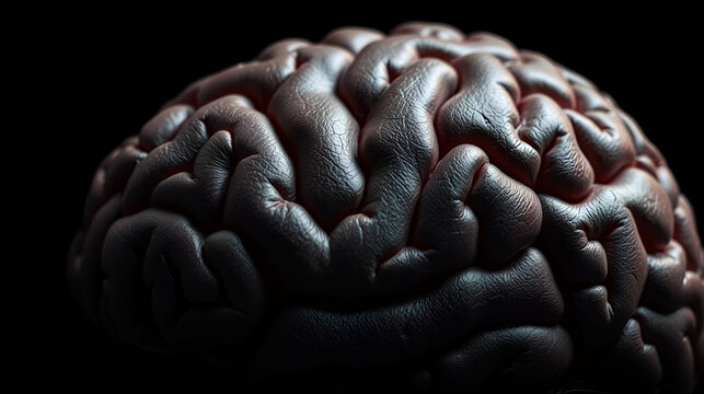 Detailed High Contrast Closeup of the Brain s Cortical Structure