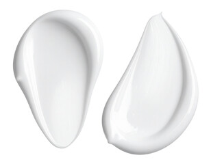  Cream Texture Smear on White Background for Design Projects and Beauty Products