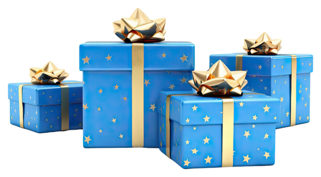 PNG Gift box blue white background celebration.
