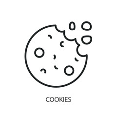 Cookies thin line vector icons.
