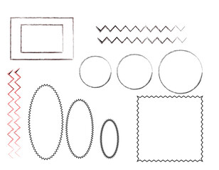 Vintage hand drawn frames for greeting cards, wedding and birthday party	