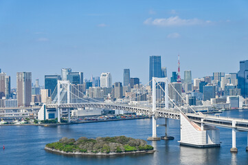 日本東京台場からの都市風景
