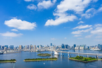 Obraz premium 日本東京台場からの都市風景