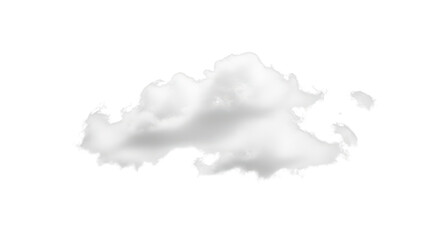 Obraz premium Fluffy white cloudscape element for sky overlays isolated PNG with Transparent Background