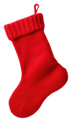 PNG Festive red Christmas stocking