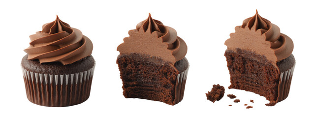 Indulge in rich chocolate cupcake perfection, showcasing decadent frosting and moist cake, a delightful treat for any celebration or sweet craving.