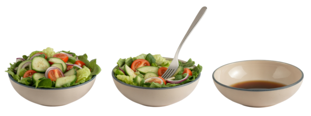 Fresh garden salad with crisp lettuce, juicy tomatoes, cool cucumber, and vibrant red onion slices ready to be dressed, perfect for healthy eating and culinary inspiration.