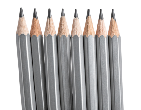 Transparent Lead Pencils on Transparent Display for Professional Designs