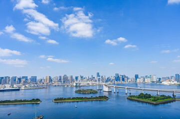 日本東京台場からの都市風景