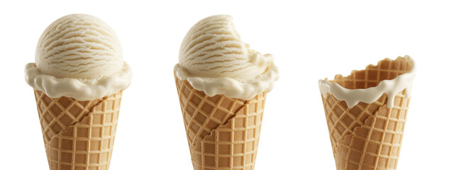 Indulge in creamy vanilla ice cream cones, perfect for summer treats, dessert cravings, and joyful moments, offering a delightful sensory experience.