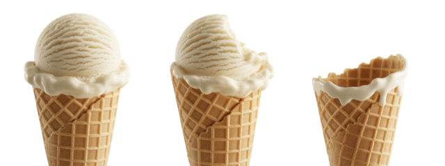 Indulge in creamy vanilla ice cream cones, perfect for summer treats, dessert cravings, and joyful moments, offering a delightful sensory experience.