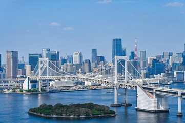 日本東京台場からの都市風景