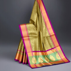kanchipuram pattu silk saree with broad silk border