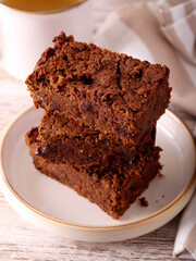 chickpea brownies, vegan and gluten free