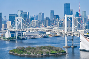 日本東京台場からの都市風景