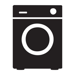 Modern Front Load Washing Machine Symbol for Laundry and Appliance Concepts With Simple and Clean Design Approach Suitable